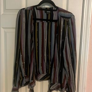 a.n.a. Multicolor Striped Blouse